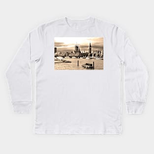 Big Ben Houses of Parliament Westminster Bridge London Kids Long Sleeve T-Shirt